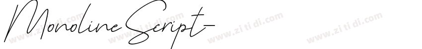 Monoline Script字体转换 Monoline Script字体转换